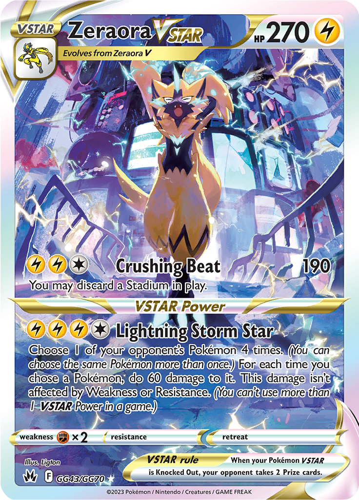 Zeraora VSTAR - #GG43/GG60 - Pokémon Sword & Shield - Crown Zenith