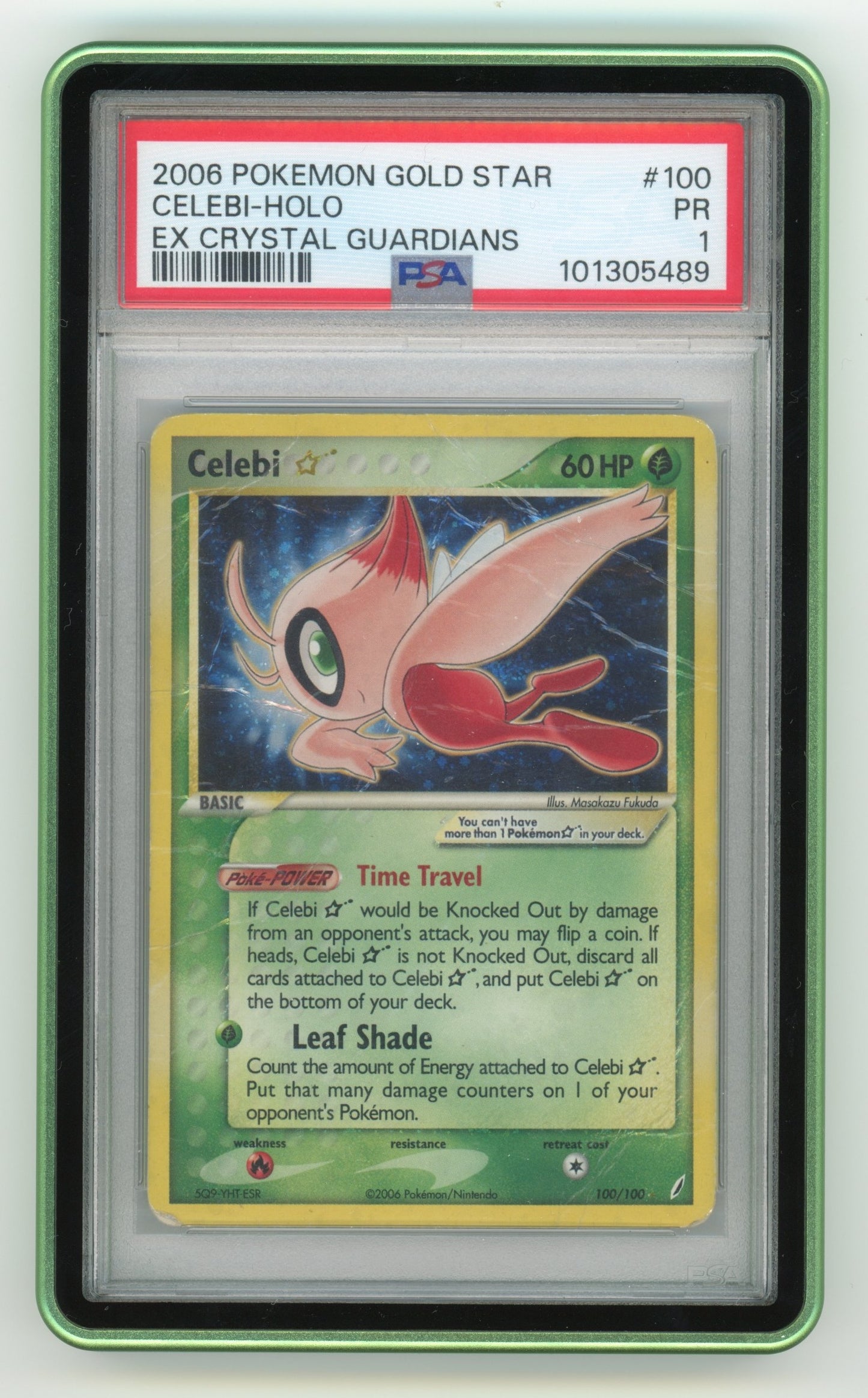 Celebi Gold Star - #100 PSA 1 - Pokémon Ex: Crystal Guardians