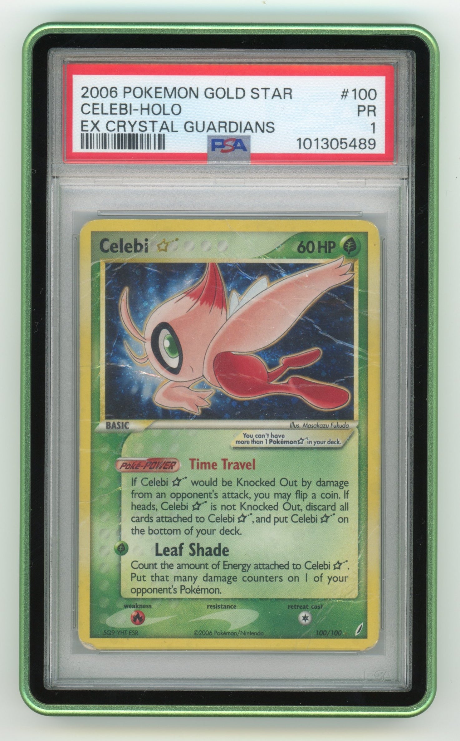 Celebi Gold Star - #100 PSA 1 - Pokémon Ex: Crystal Guardians