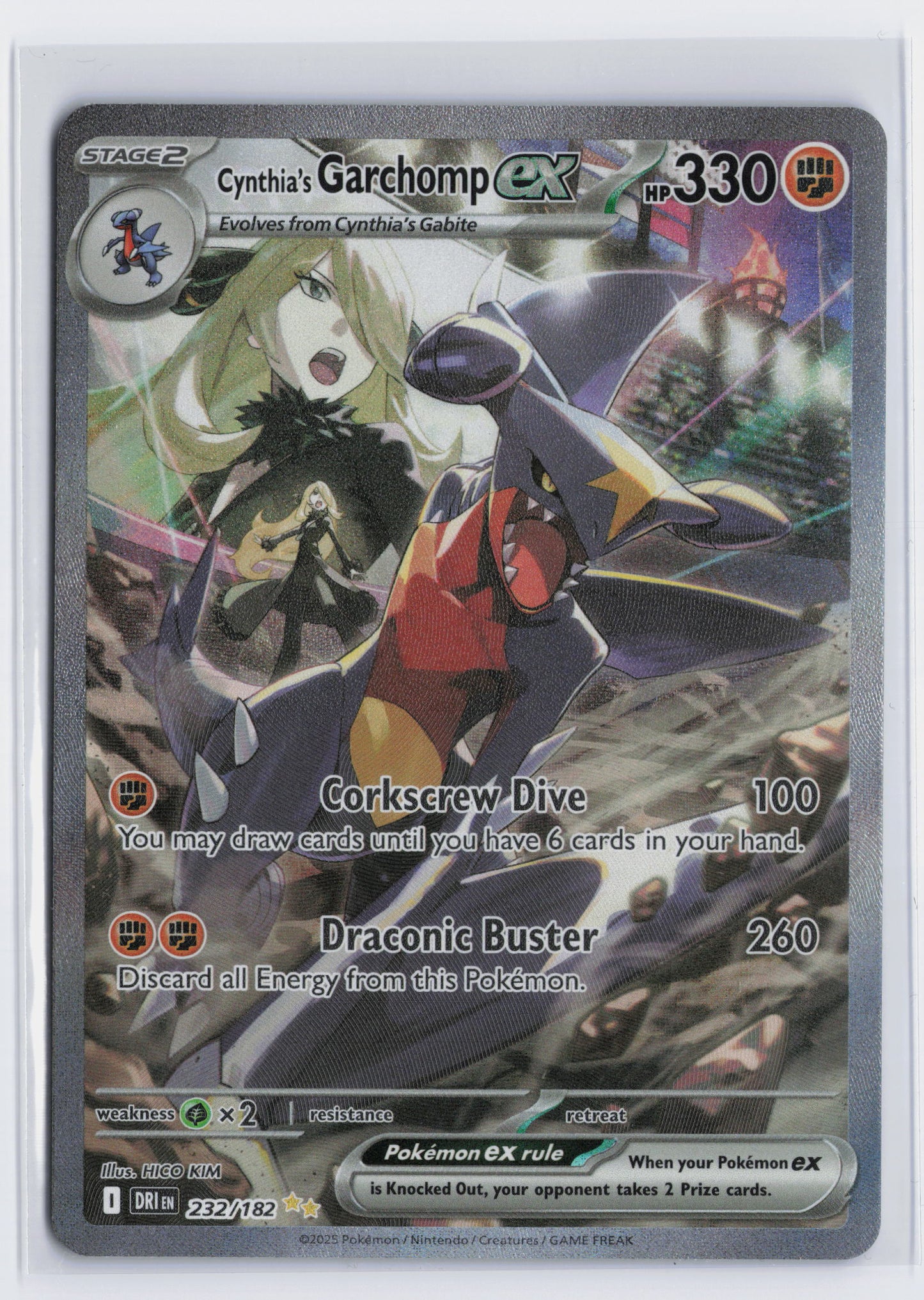 Cynthia's Garchomp ex - #232/182 - Pokémon Scarlet & Violet - Destined Rivals