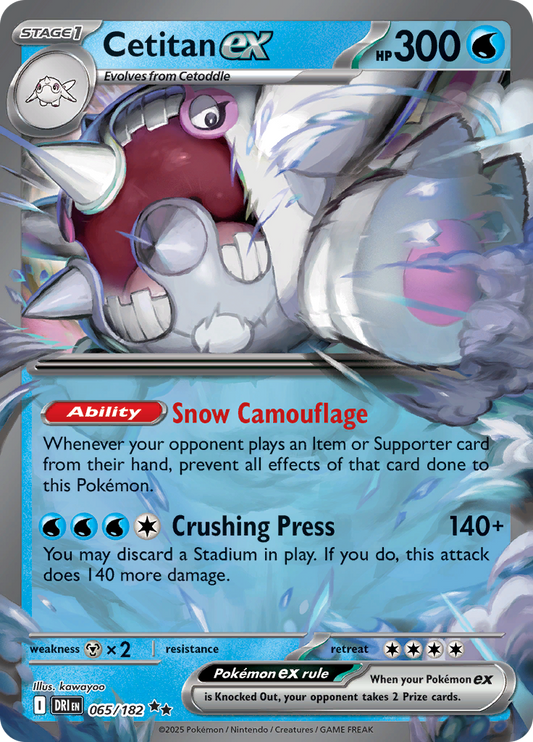 Cetitan ex - #65/182 - Pokémon Scarlet & Violet - Destined Rivals