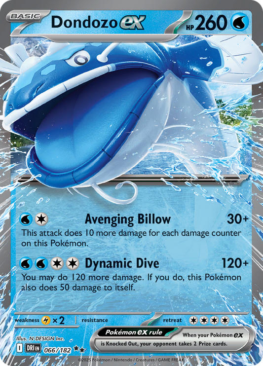 Dondozo ex - #66/182 - Pokémon Scarlet & Violet - Destined Rivals