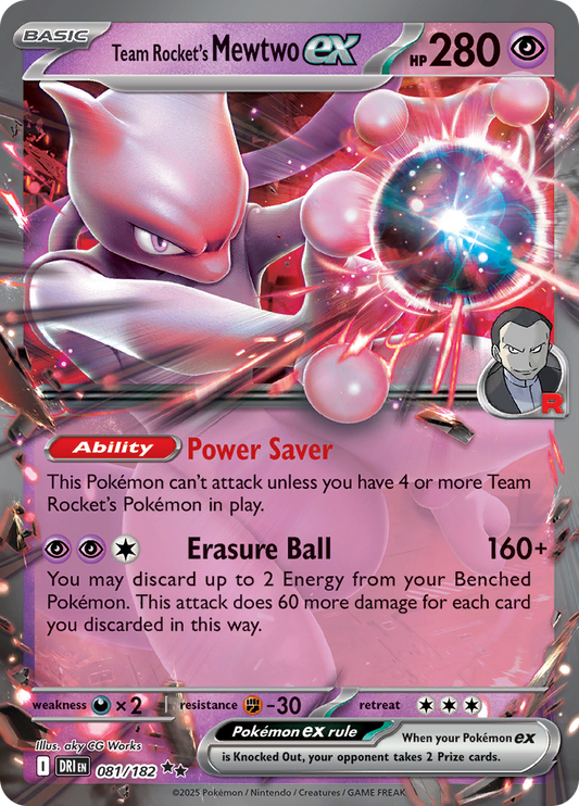 Team Rocket's Mewtwo ex - #81/182 - Pokémon Scarlet & Violet - Destined Rivals