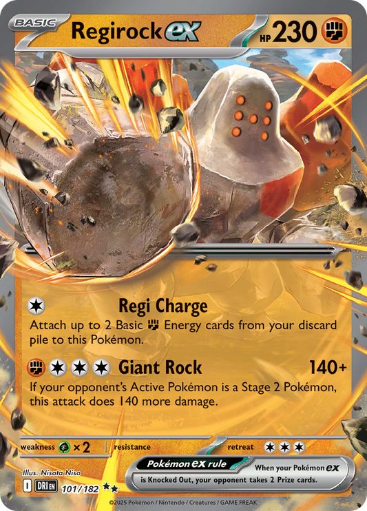 Regirock ex - #101/182 - Pokémon Scarlet & Violet - Destined Rivals