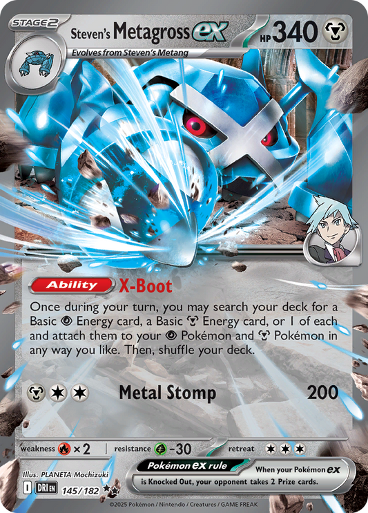 Steven's Metagross ex - #145/182 - Pokémon Scarlet & Violet - Destined Rivals
