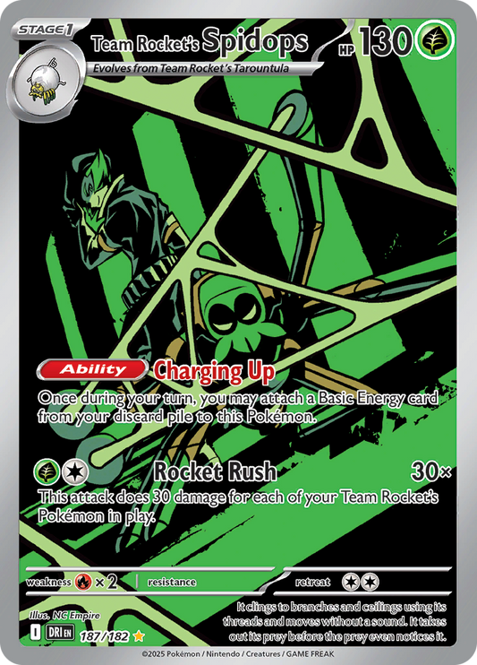 Team Rocket's Spidops - #187/182 - Pokémon Scarlet & Violet - Destined Rivals