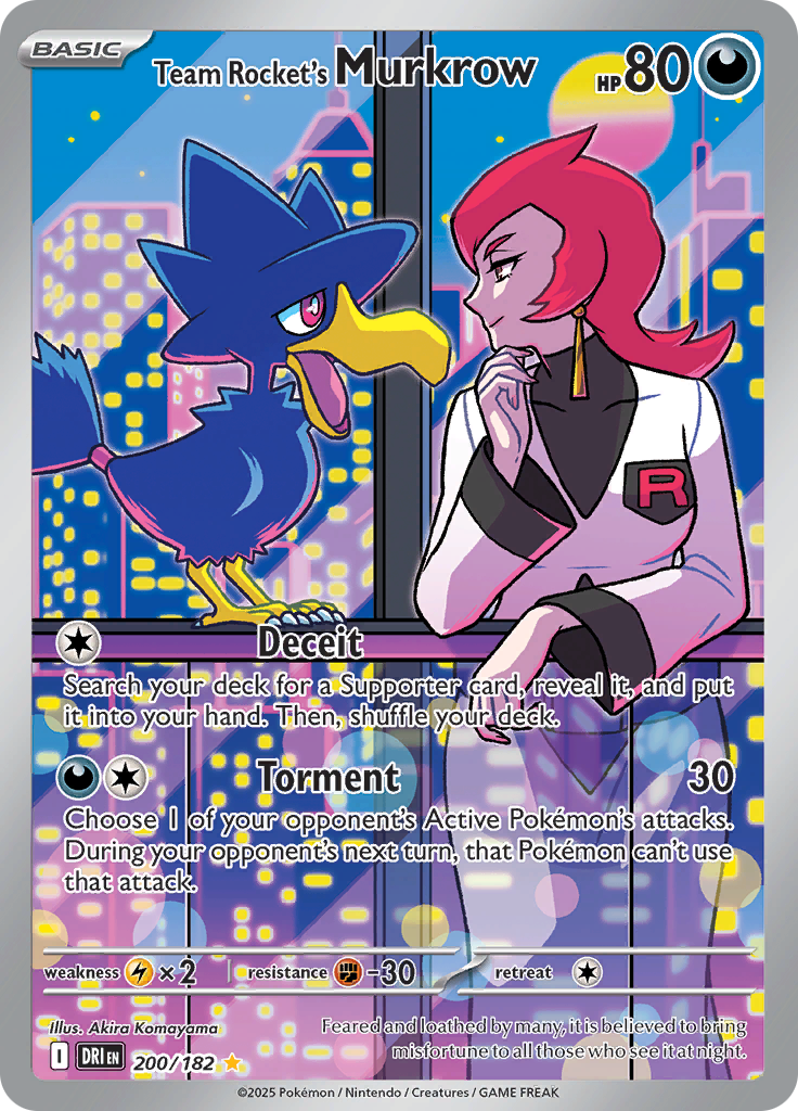 Team Rocket's Murkrow - #200/182 - Pokémon Scarlet & Violet - Destined Rivals