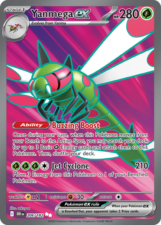 Yanmega ex - #206/182 - Pokémon Scarlet & Violet - Destined Rivals