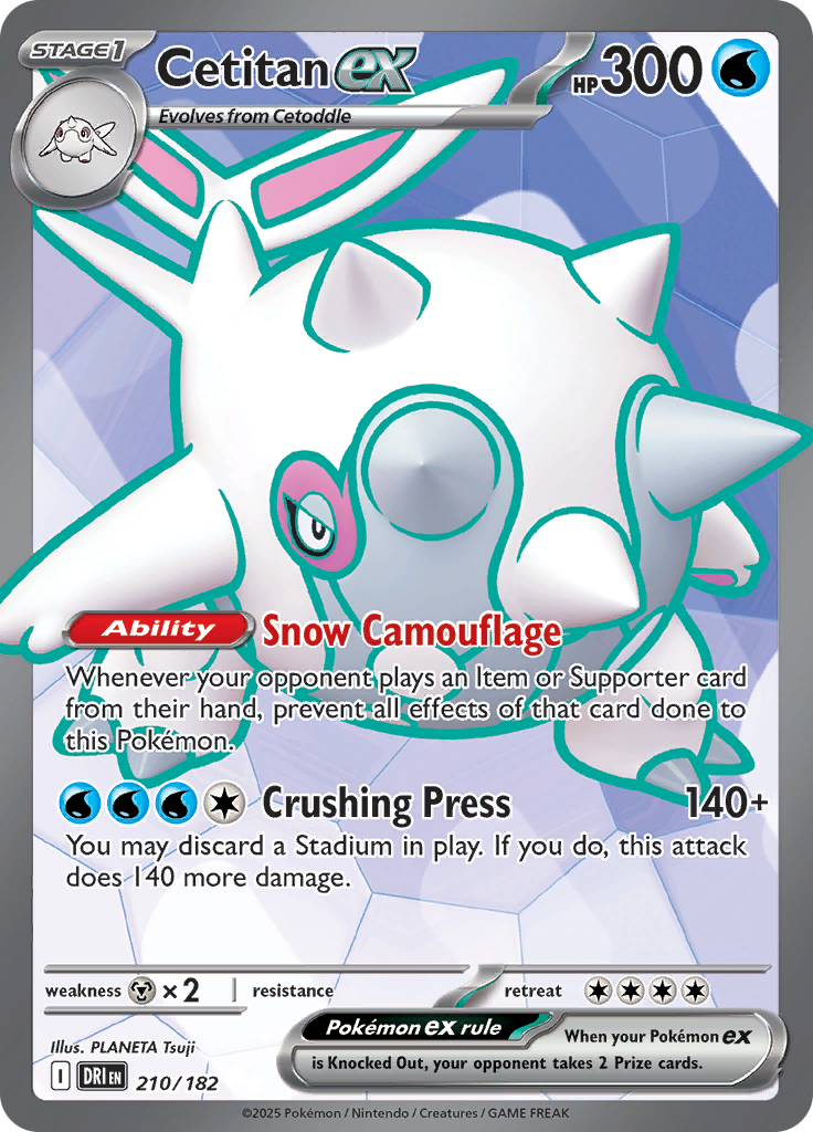 Cetitan ex - #210/182 - Pokémon Scarlet & Violet - Destined Rivals