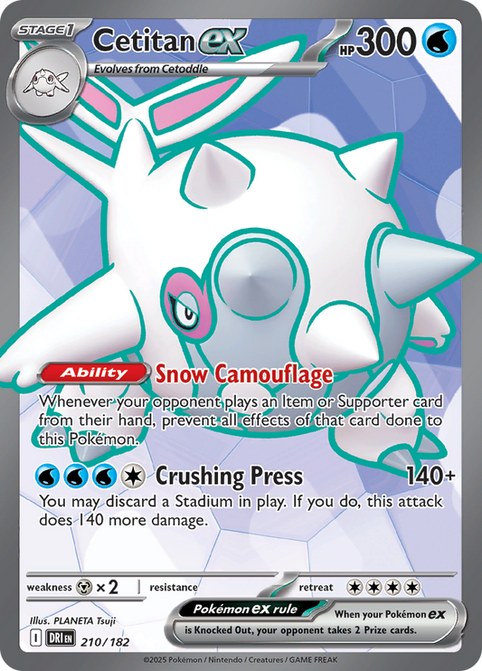 Cetitan ex - #210/182 - Pokémon Scarlet & Violet - Destined Rivals