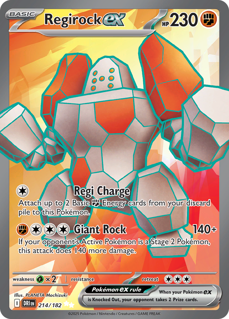 Regirock ex - #214/182 - Pokémon Scarlet & Violet - Destined Rivals