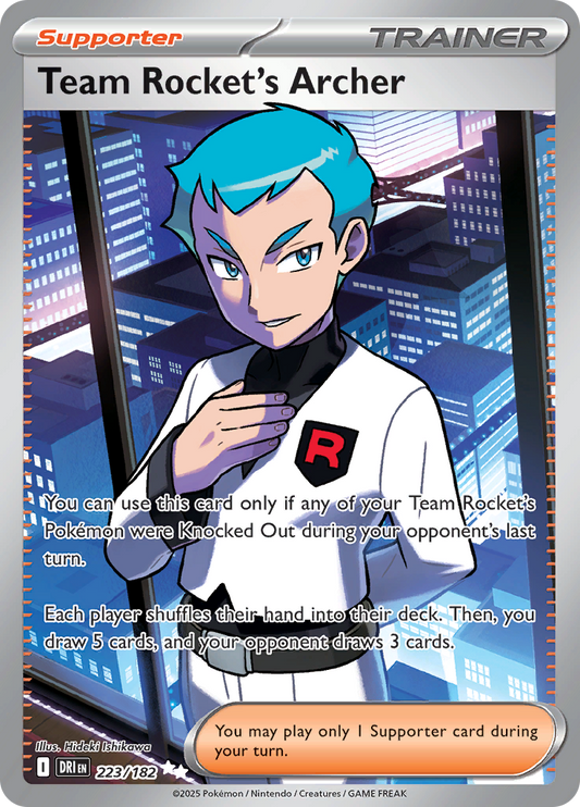 Team Rocket's Archer - #223/182 - Pokémon Scarlet & Violet - Destined Rivals