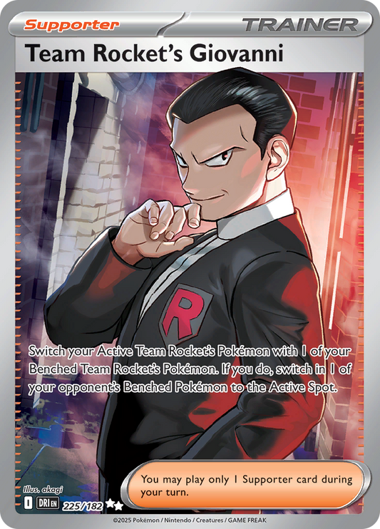 Team Rocket's Giovanni - #225/182 - Pokémon Scarlet & Violet - Destined Rivals