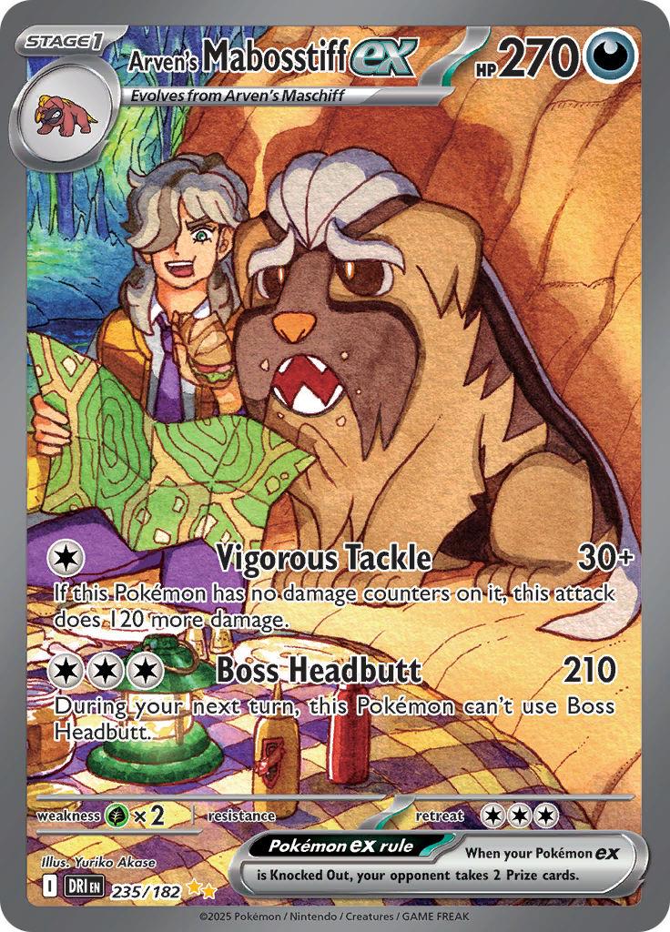 Arven's Mabosstiff ex - #235/182 - Pokémon Scarlet & Violet - Destined Rivals