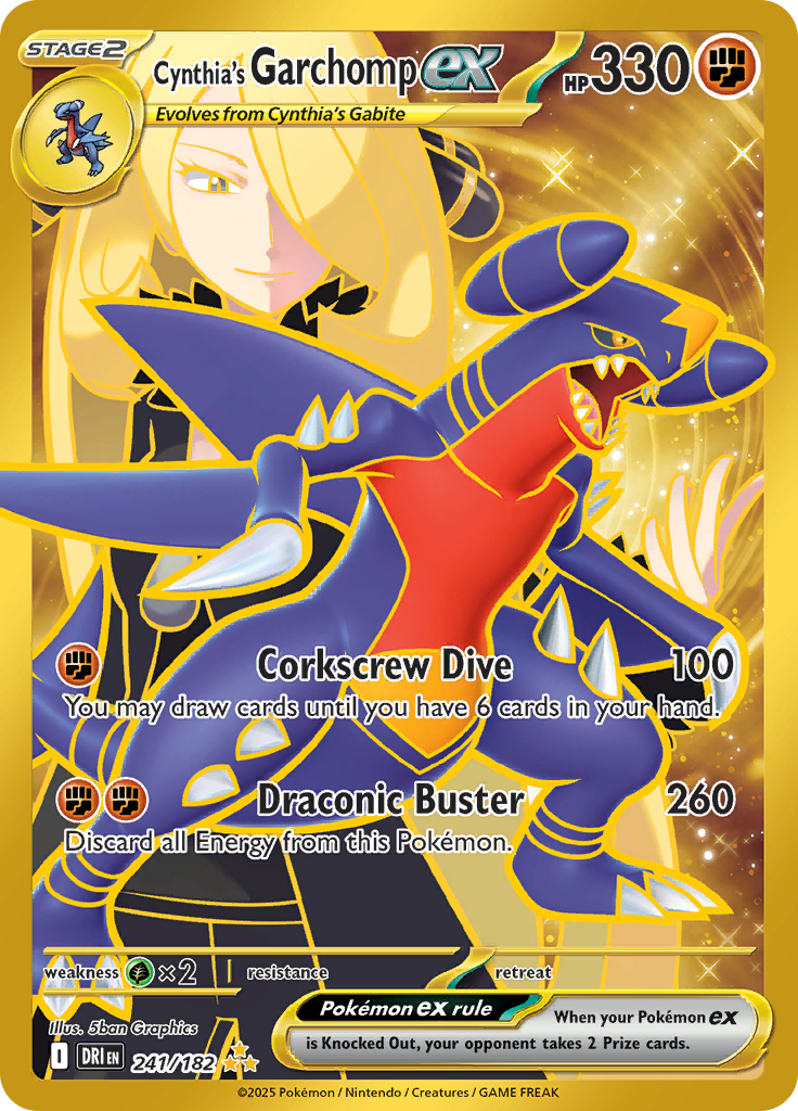 Cynthia's Garchomp ex - #241/182 - Pokémon Scarlet & Violet - Destined Rivals