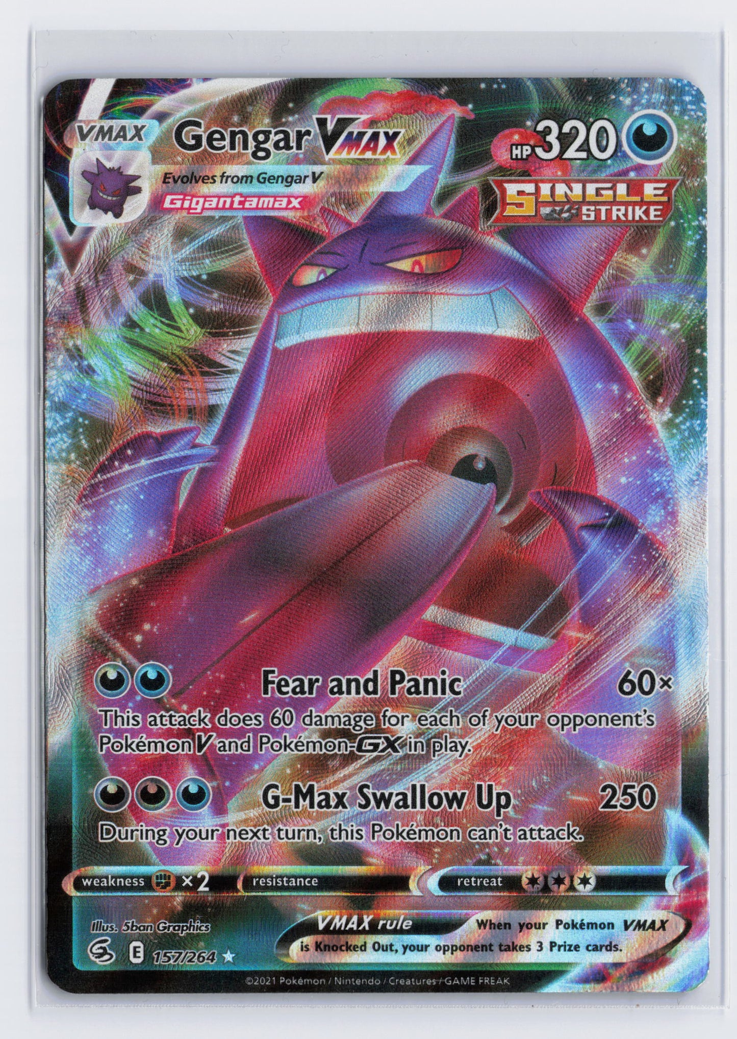 Gengar VMAX - #157/264 - Pokémon Sword & Shield - Fusion Strike