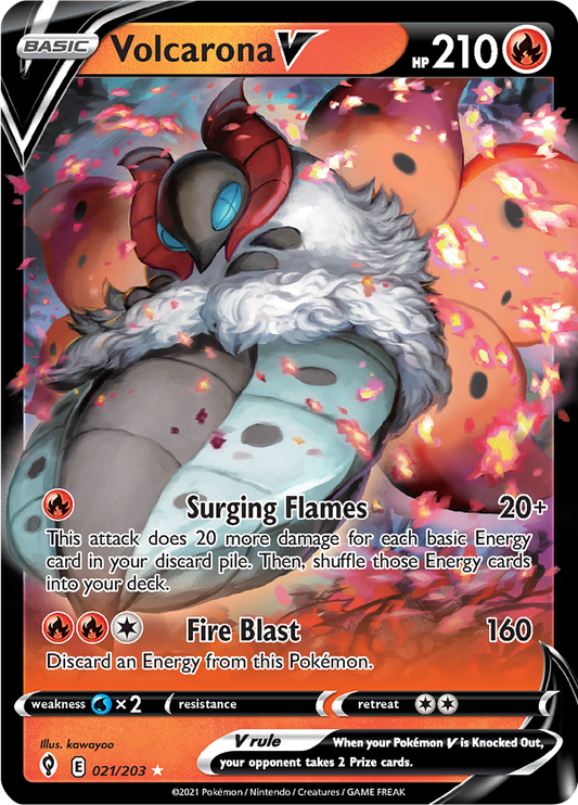 Volcarona V - #21/203 - Pokémon Sword & Shield - Evolving Skies