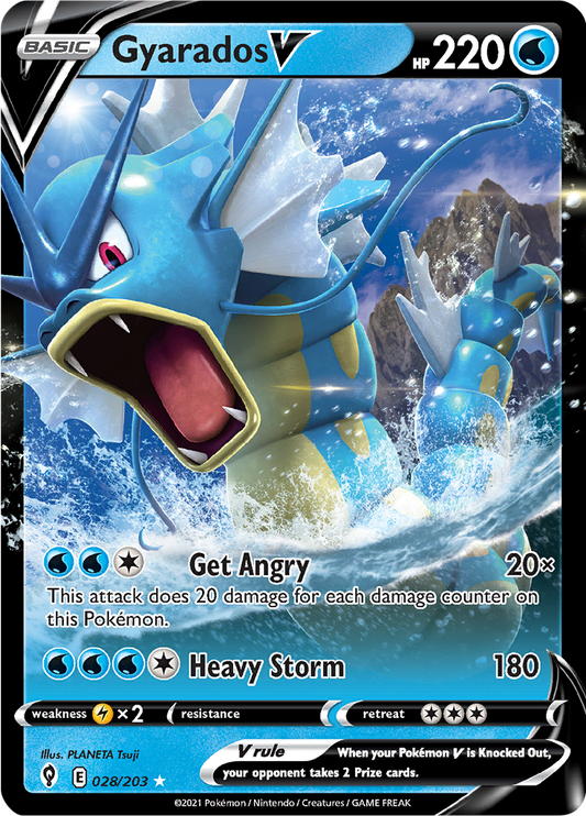 Gyarados V - #28/203 - Pokémon Sword & Shield - Evolving Skies