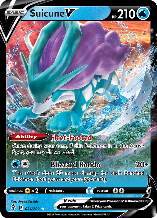 Suicune V - #31/203 - Pokémon Sword & Shield - Evolving Skies