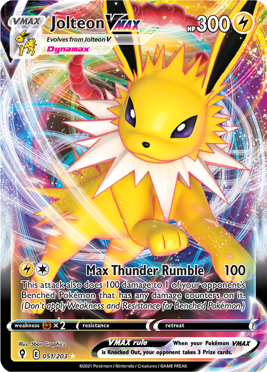 Jolteon VMAX - #51/203 - Pokémon Sword & Shield - Evolving Skies