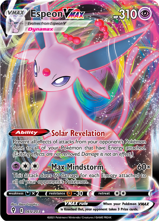 Espeon VMAX - #65/203 - Pokémon Sword & Shield - Evolving Skies