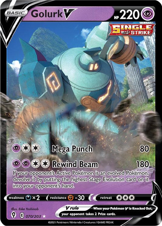 Golurk V - #70/203 - Pokémon Sword & Shield - Evolving Skies