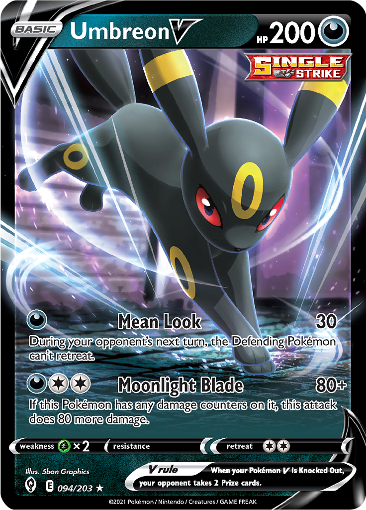Umbreon V - #94/203 - Pokémon Sword & Shield - Evolving Skies