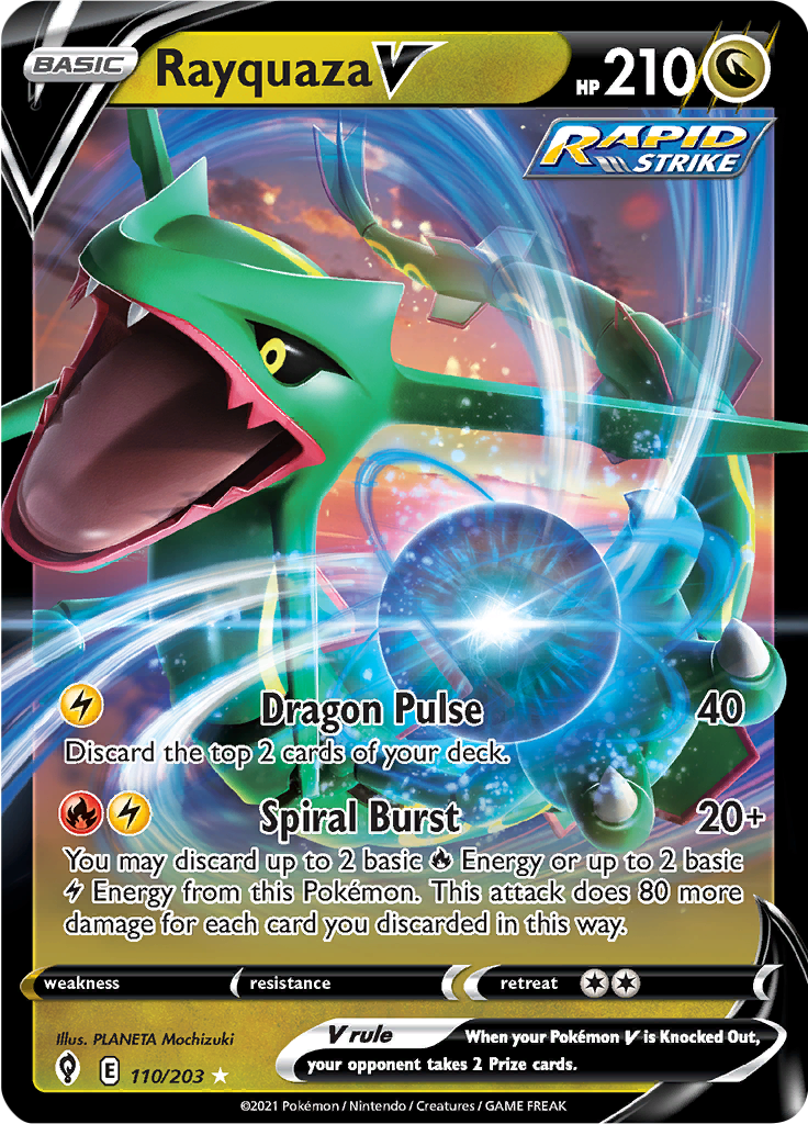 Rayquaza V - #110/203 - Pokémon Sword & Shield - Evolving Skies