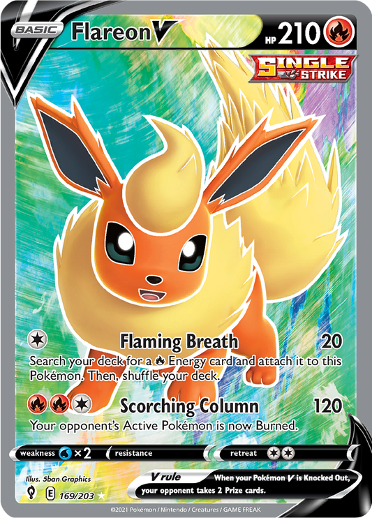 Flareon V - #169/203 - Pokémon Sword & Shield - Evolving Skies