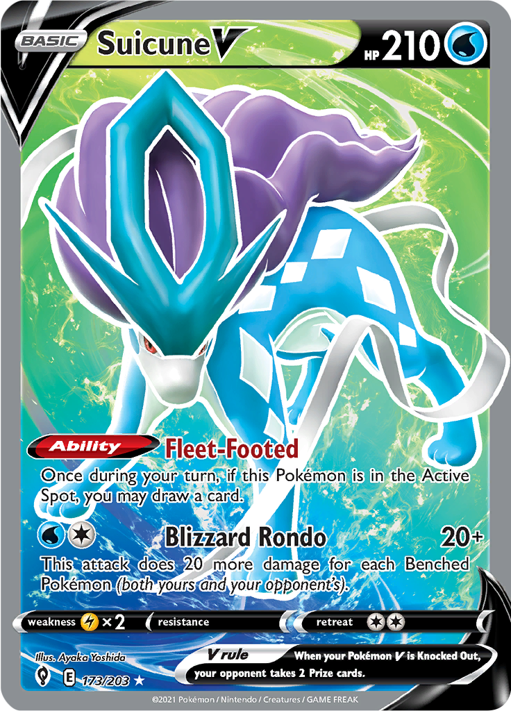 Suicune V - #173/203 - Pokémon Sword & Shield - Evolving Skies