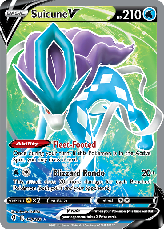 Suicune V - #173/203 - Pokémon Sword & Shield - Evolving Skies