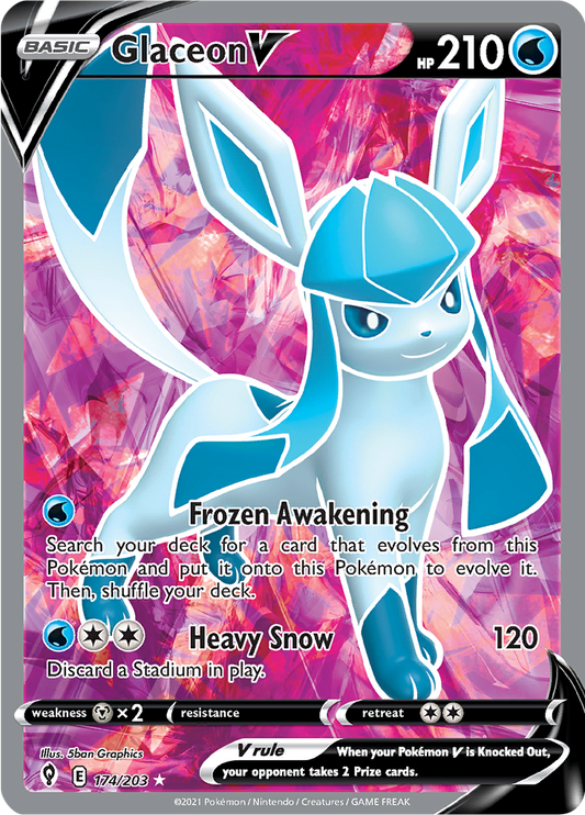 Glaceon V - #174/203 - Pokémon Sword & Shield - Evolving Skies