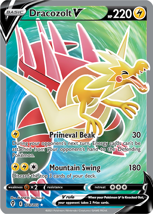 Dracozolt V - #178/203 - Pokémon Sword & Shield - Evolving Skies