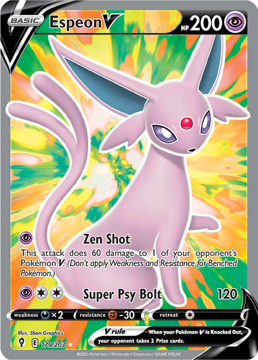 Espeon V - #179/203 - Pokémon Sword & Shield - Evolving Skies