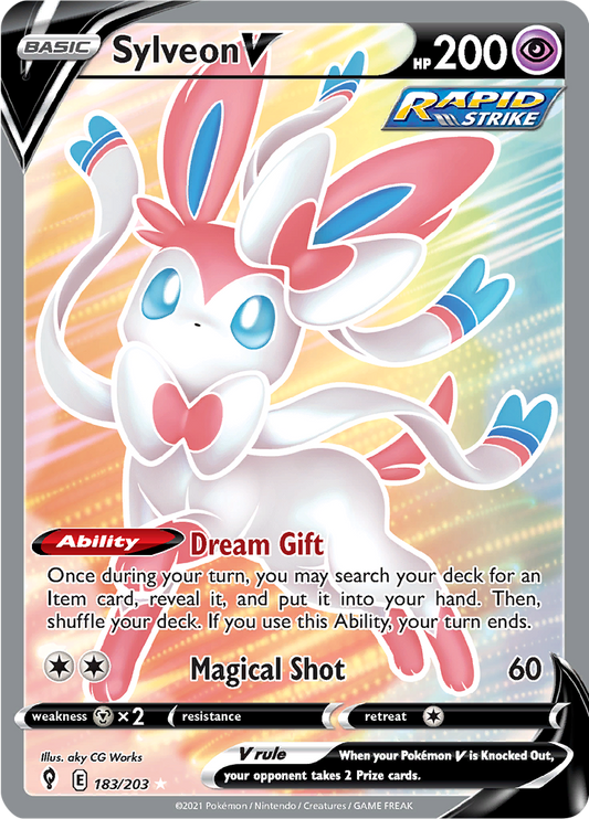 Sylveon V - #183/203 - Pokémon Sword & Shield - Evolving Skies