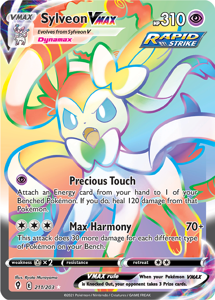 Sylveon VMAX - #211/203 - Pokémon Sword & Shield - Evolving Skies