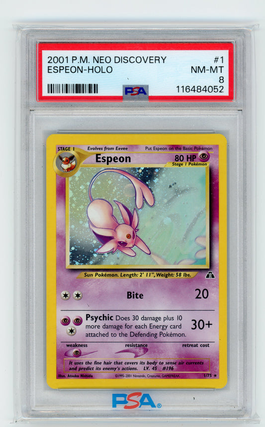 Espeon - #1 PSA 8 - Pokémon Neo Series: Neo Discovery