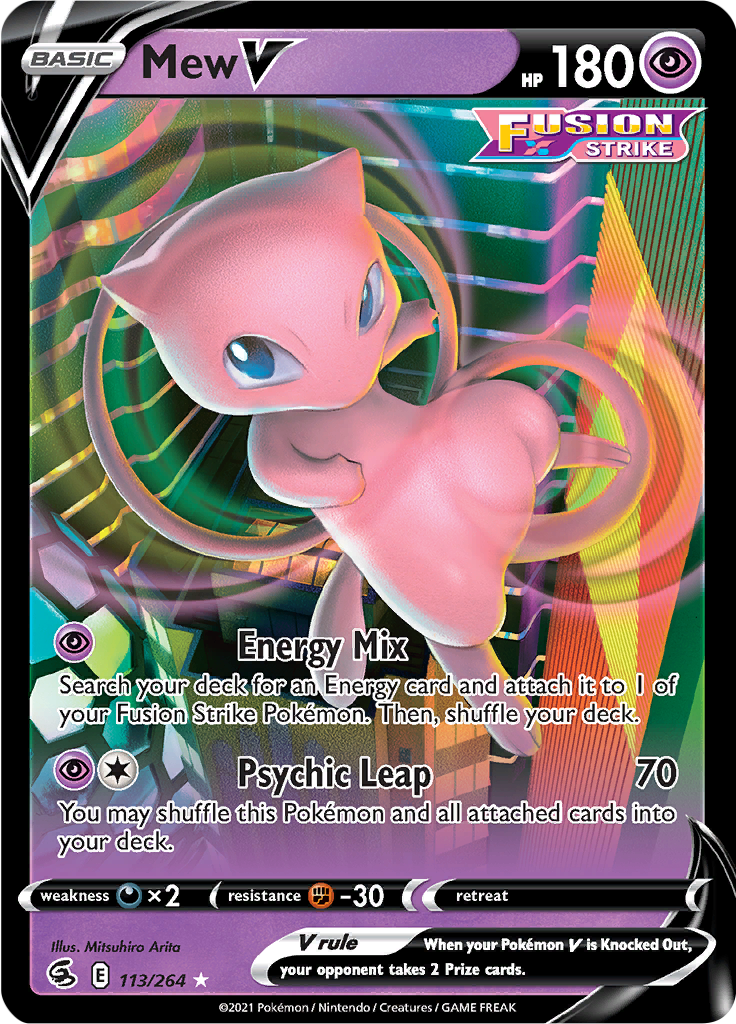Mew V - #113/264 - Pokémon Sword & Shield - Fusion Strike