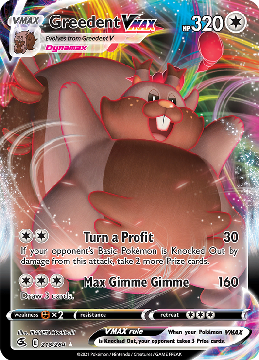Greedent VMAX - #218/264 - Pokémon Sword & Shield - Fusion Strike