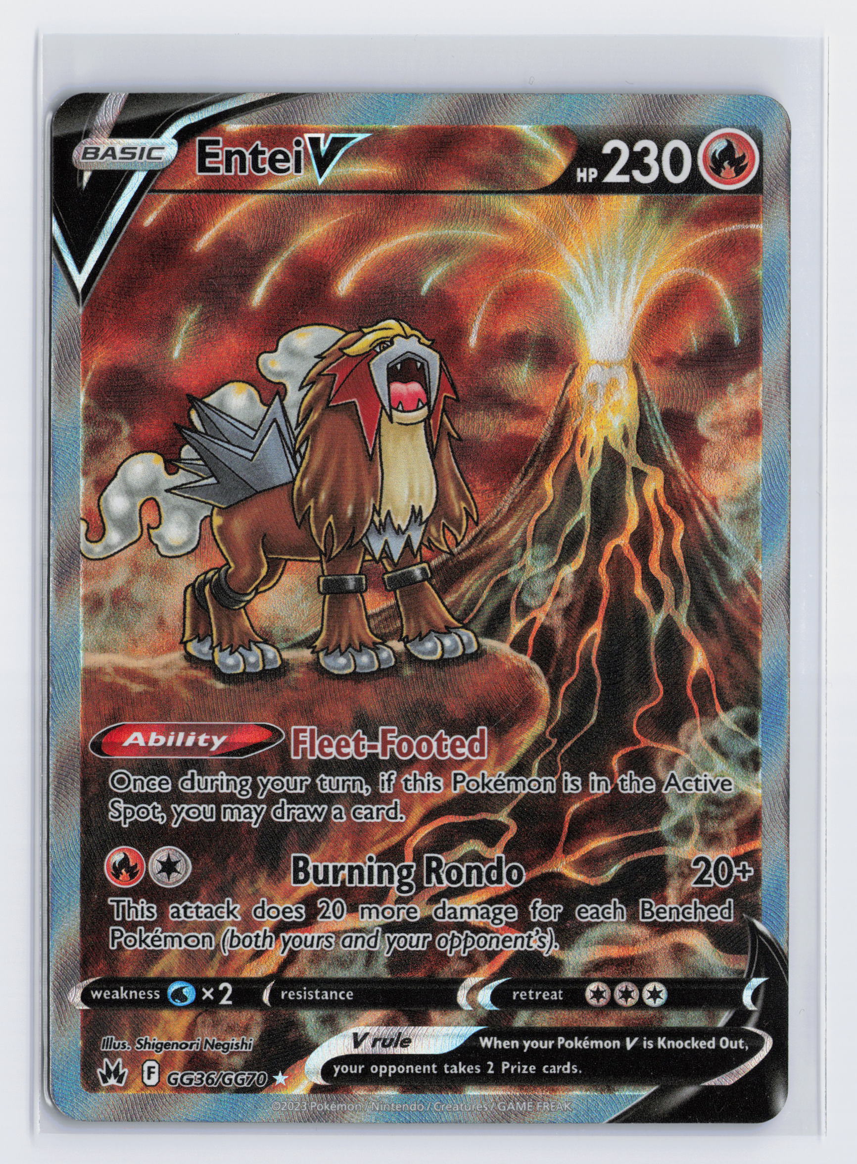 Entei V - #GG36/GG70 - Pokémon Sword & Shield - Crown Zenith
