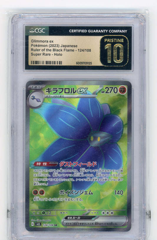 Glimmora ex - #124 CGC Pristine 10 - Pokémon Scarlet & Violet: Ruler of the Black Flame