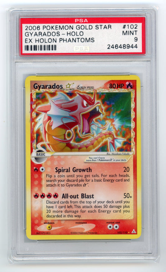 Gyarados Gold Star - #102 PSA 9 - Pokémon EX: Holon Phantoms