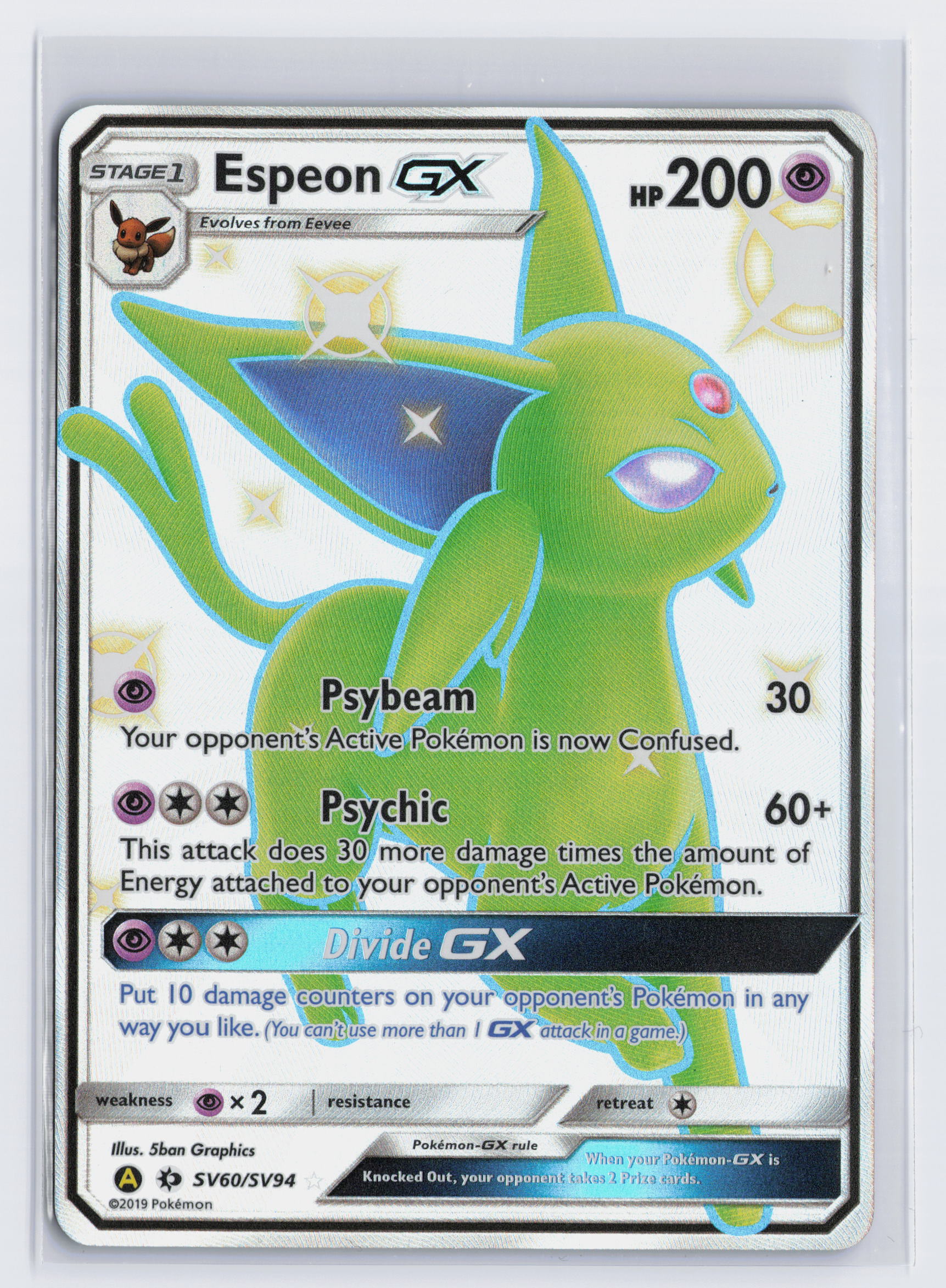 Espeon GX - #SV60/SV94 - Pokémon Sun & Moon - Hidden Fates