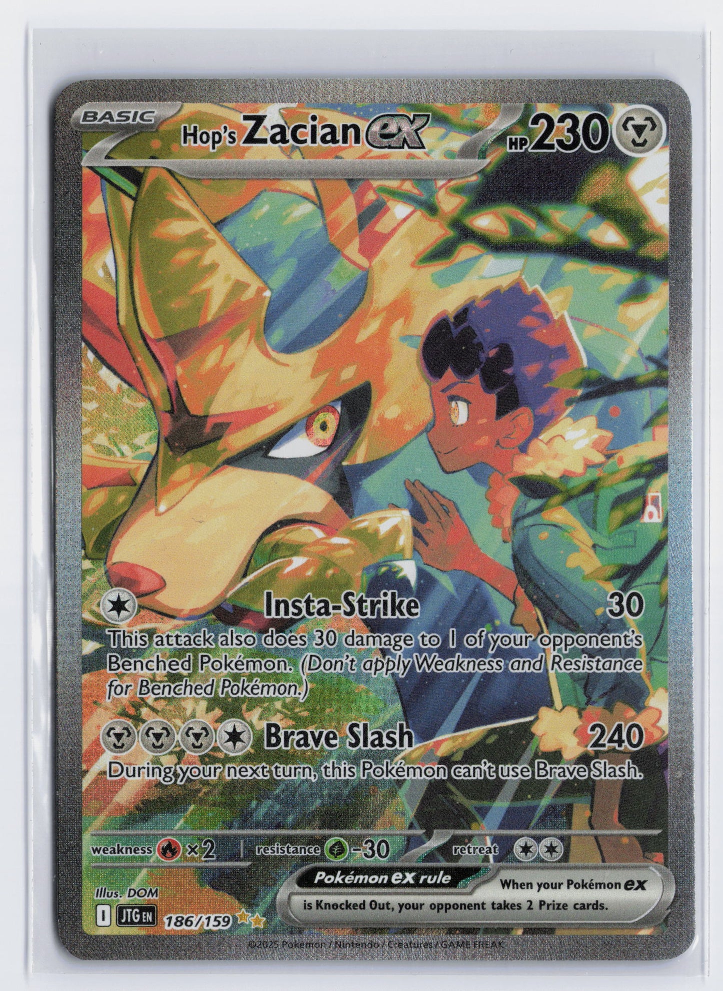 Hop's Zacian ex - #186/159 - Pokémon Scarlet & Violet - Journey Together