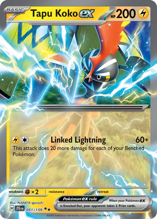 Tapu Koko ex - #51/159 - Pokémon Scarlet & Violet - Journey Together