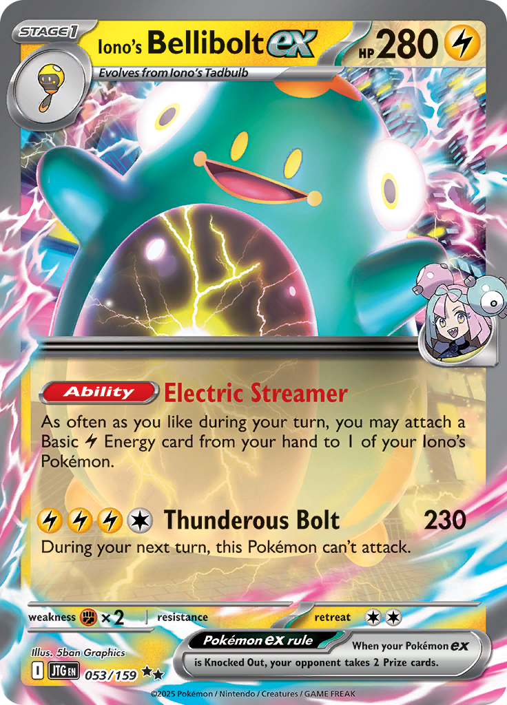 Iono's Bellibolt ex - #53/159 - Pokémon Scarlet & Violet - Journey Together