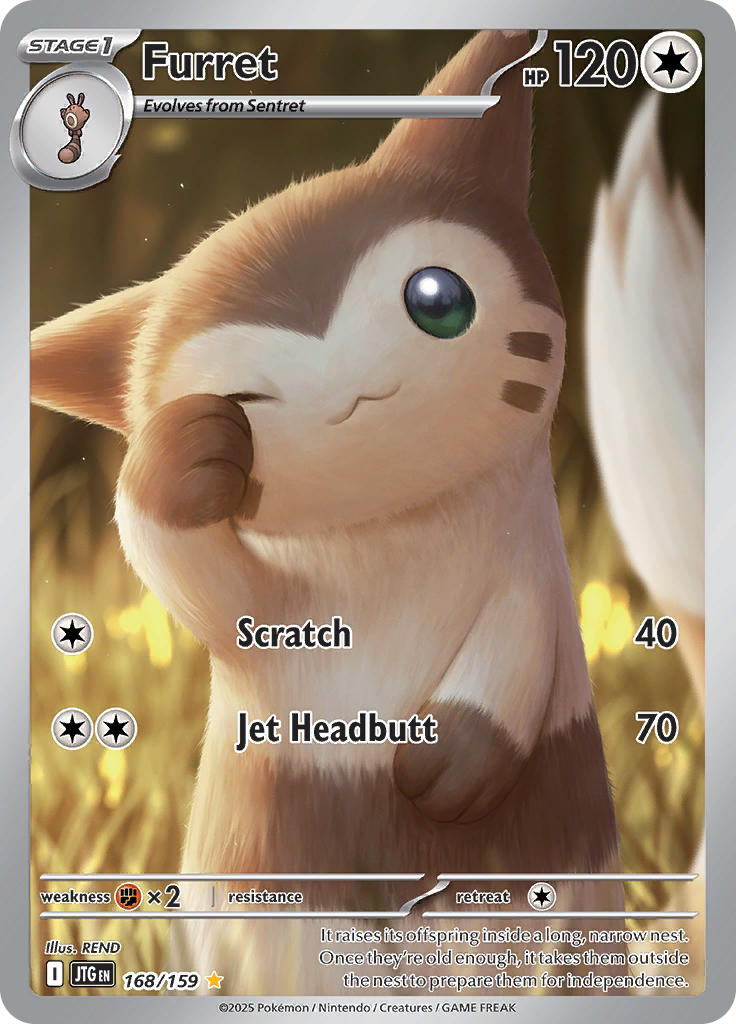 Furret - #168/159 - Pokémon Scarlet & Violet - Journey Together