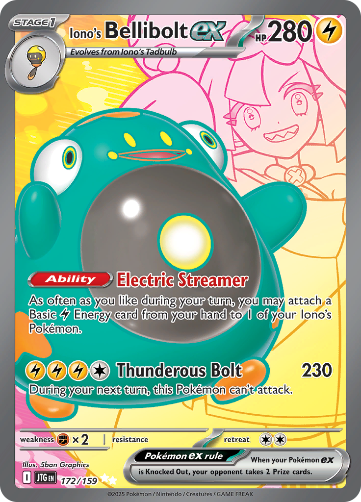 Iono's Bellibolt ex - #172/159 - Pokémon Scarlet & Violet - Journey Together