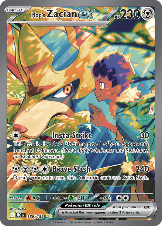 Hop's Zacian ex - #186/159 - Pokémon Scarlet & Violet - Journey Together