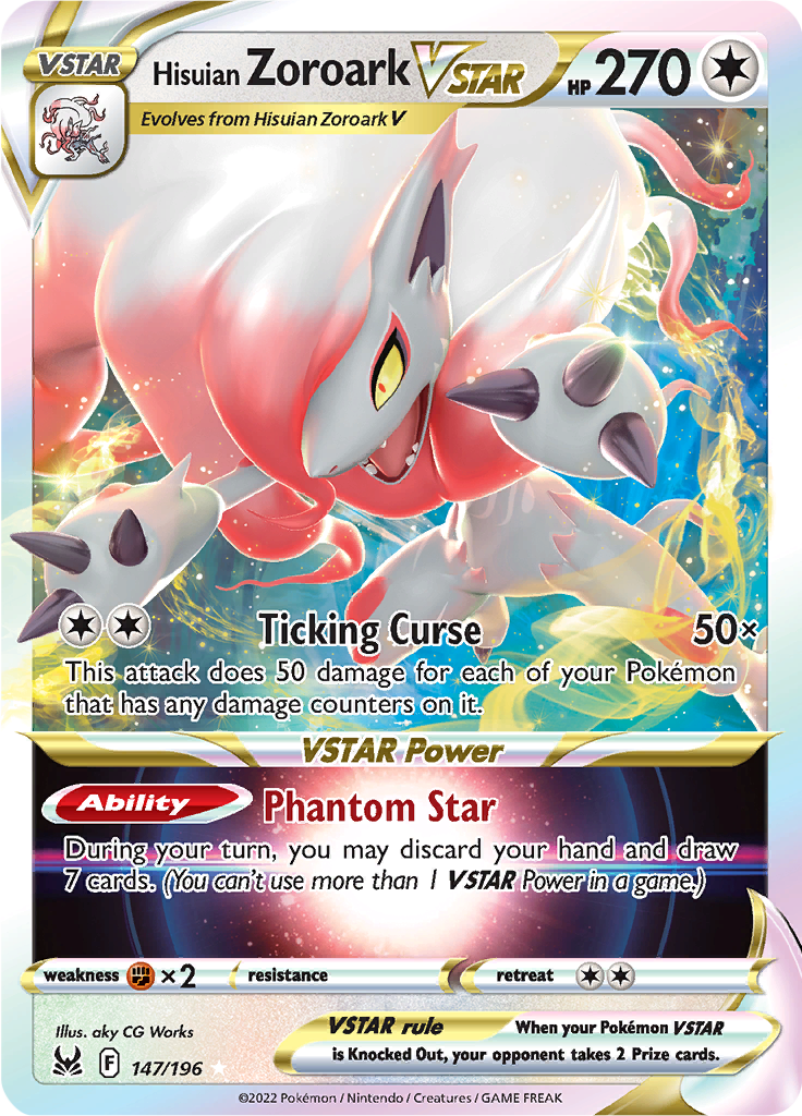 Hisuian Zoroark VSTAR - #147/196 - Pokémon Sword & Shield - Lost Origin
